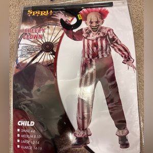 Creepy clown costume worn once.